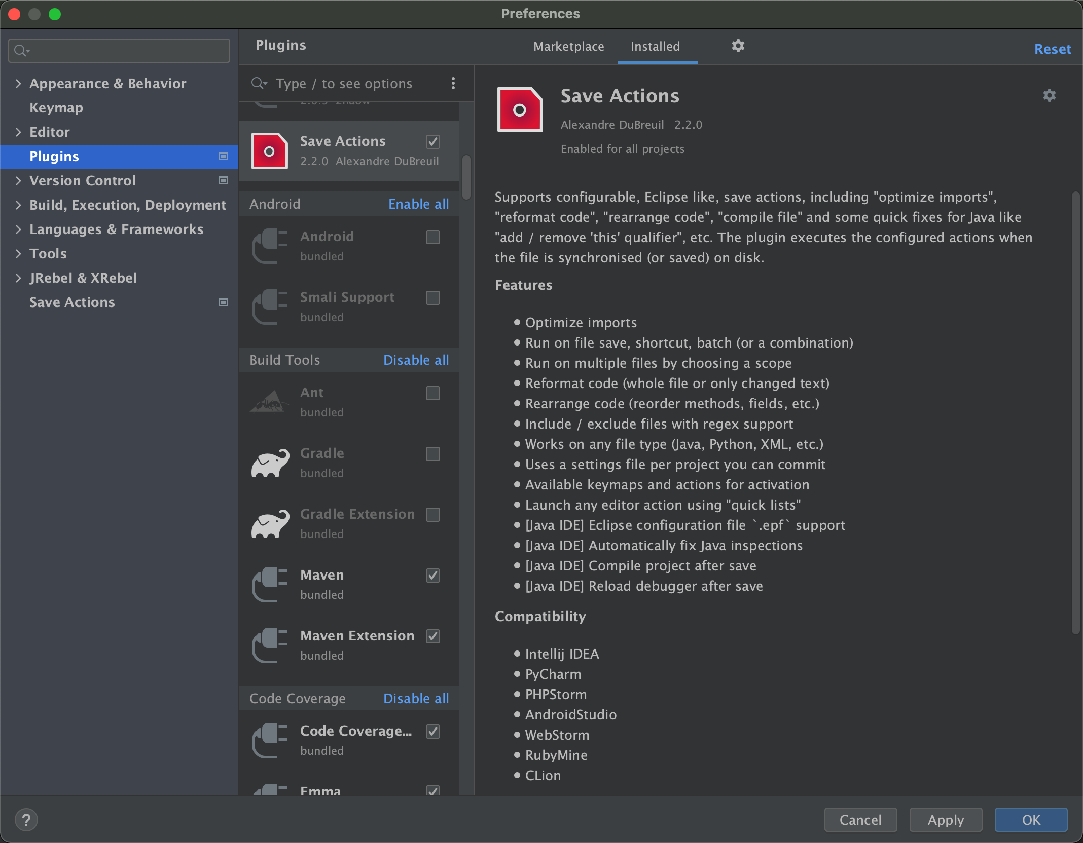 save-actions-plugin
