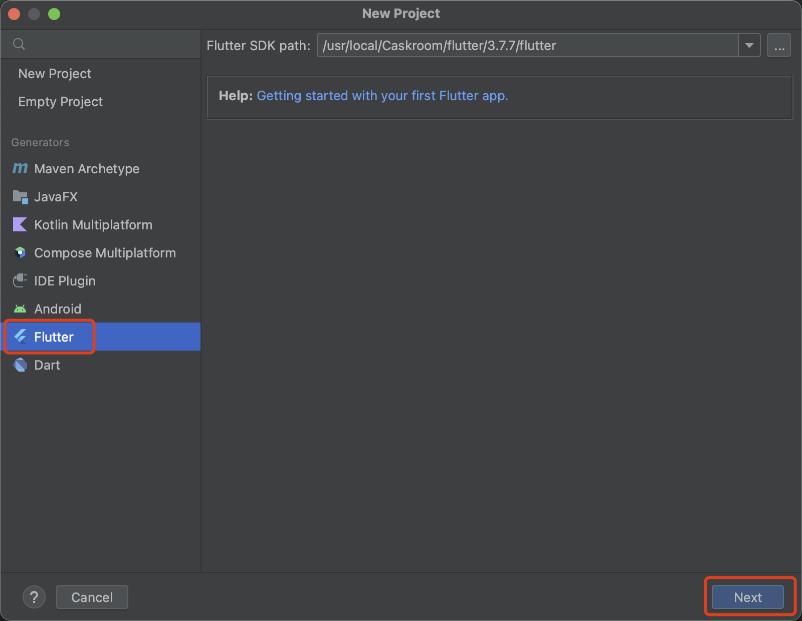 create-flutter-project